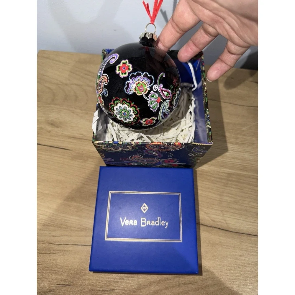 Vera Bradley Kiev Paisley 2016 Christmas Ball Ornament L